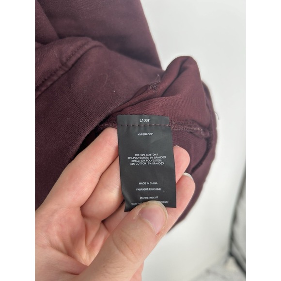 Cuts Clothing Classic Hoodie Burgundy Maroon Sweatshirt Performance Mens Large - Picture 4 of 6